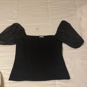 Free people black too with sheer sleeves!